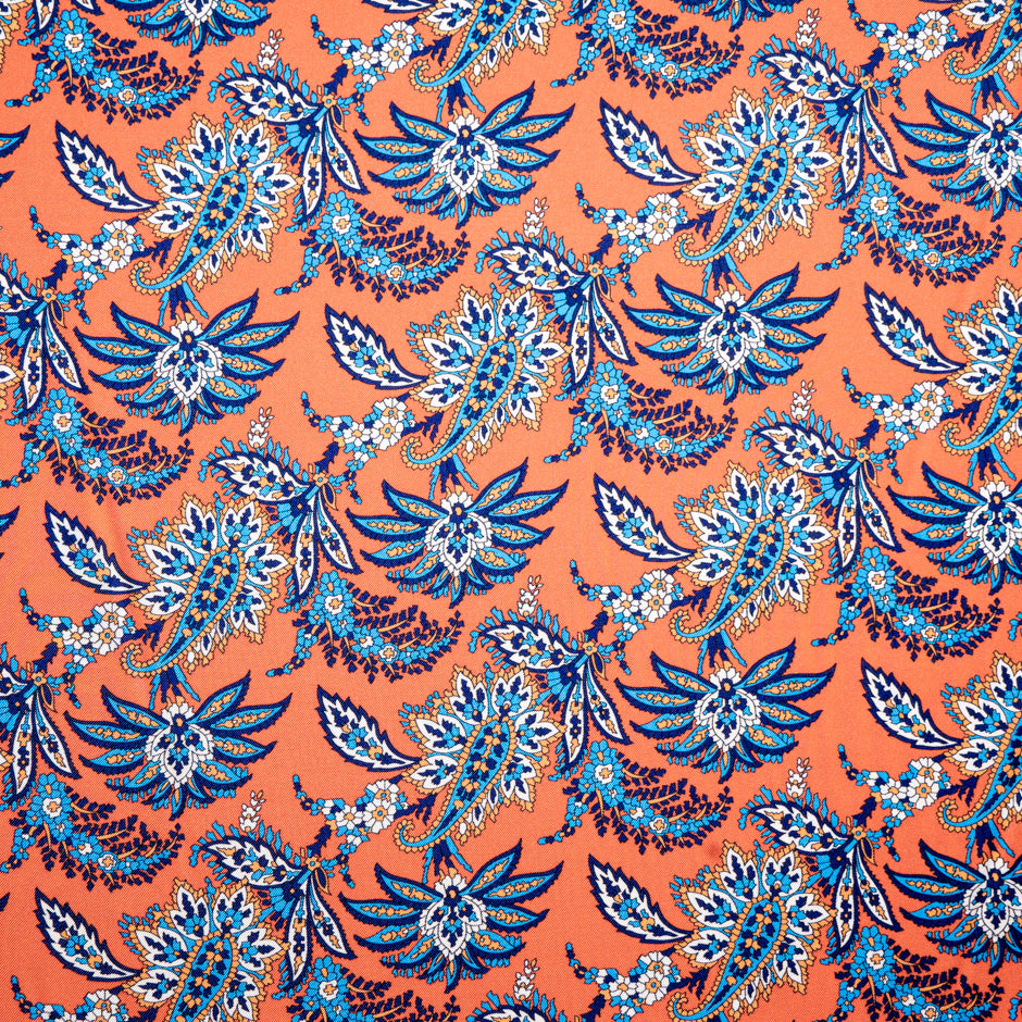 Orange 'Arundel' Liberty Pure Silk Twill