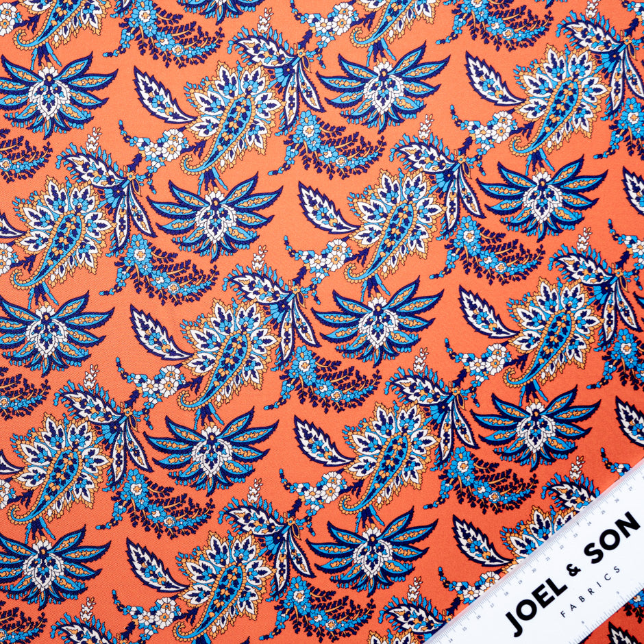 Orange 'Arundel' Liberty Pure Silk Twill