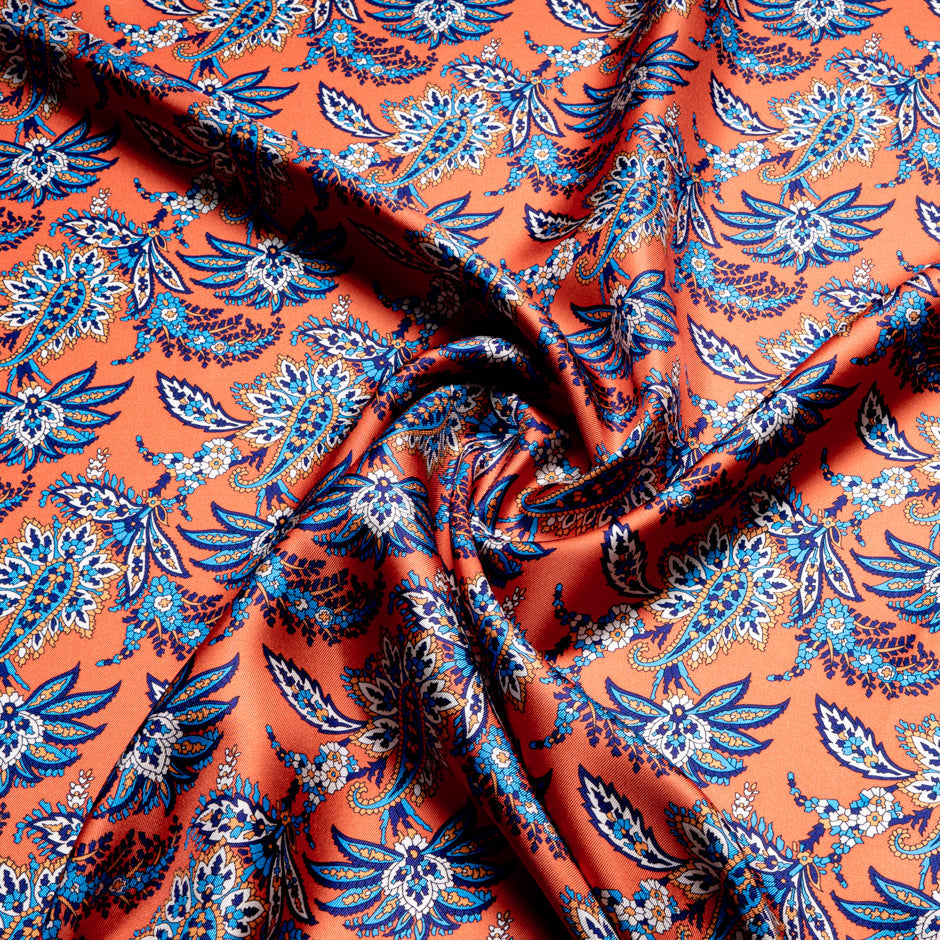 Orange 'Arundel' Liberty Pure Silk Twill