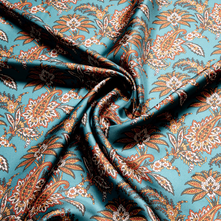 Teal 'Arundel' Liberty Pure Silk Twill