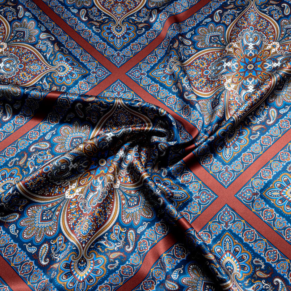 Brown 'Shawl Hall' Liberty Pure Silk Satin