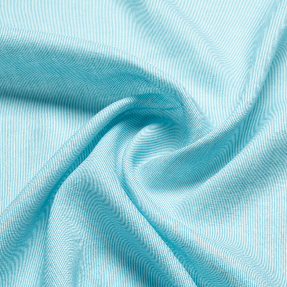 Sky Blue Thin Striped Handkerchief Linen