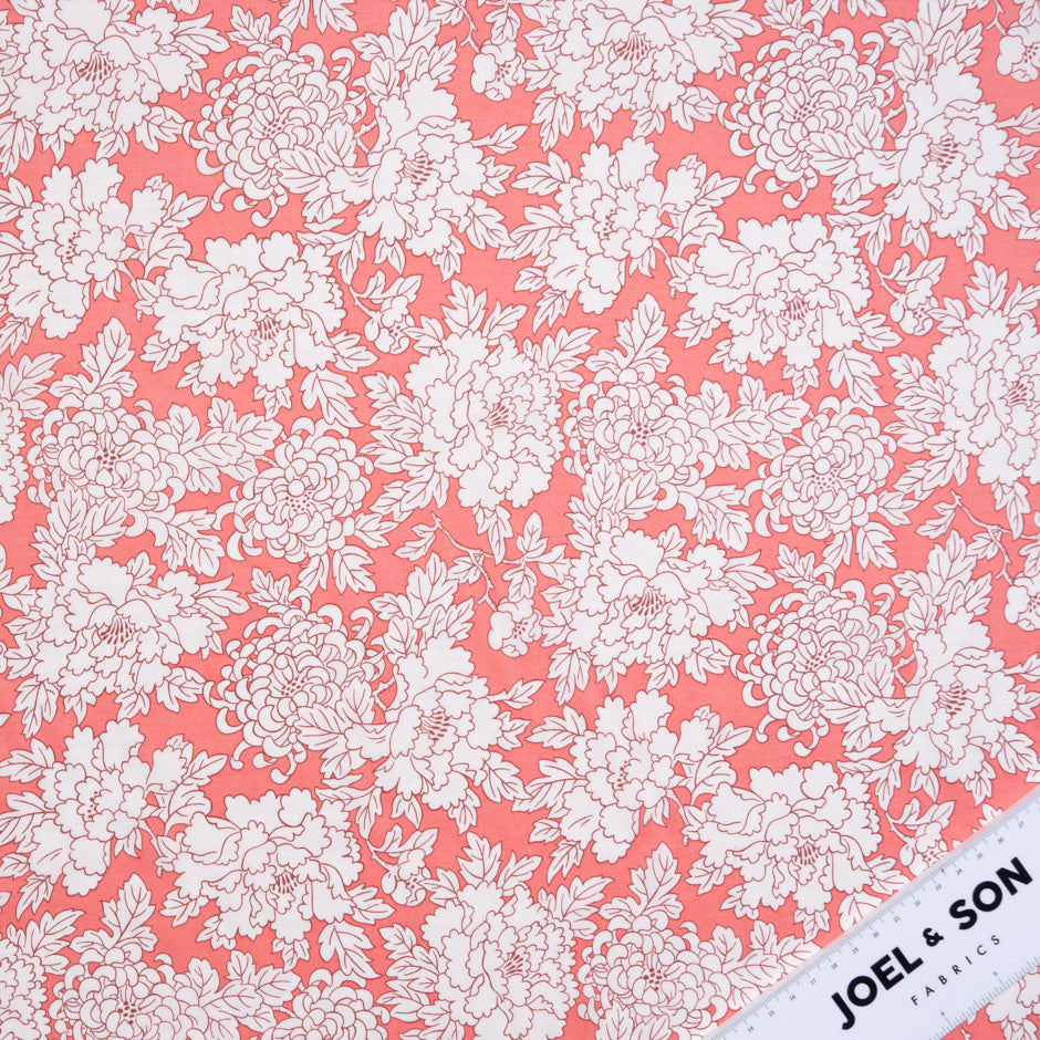 Coral 'Costume' Liberty Cotton Tana Lawn