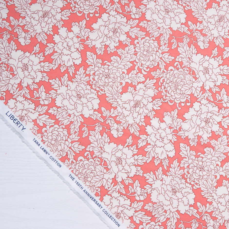 Coral 'Costume' Liberty Cotton Tana Lawn