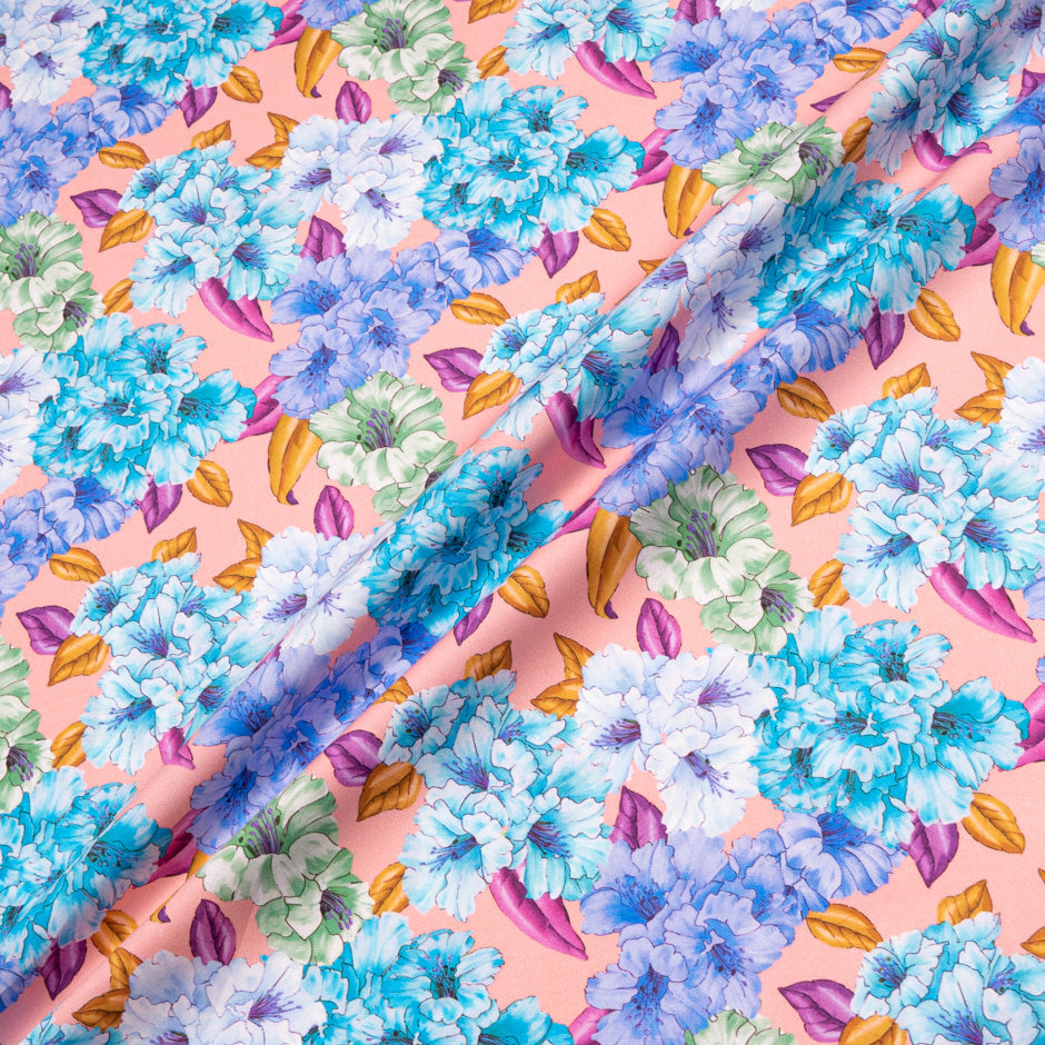 Multi Floral Printed Candy Pink Pure Cotton