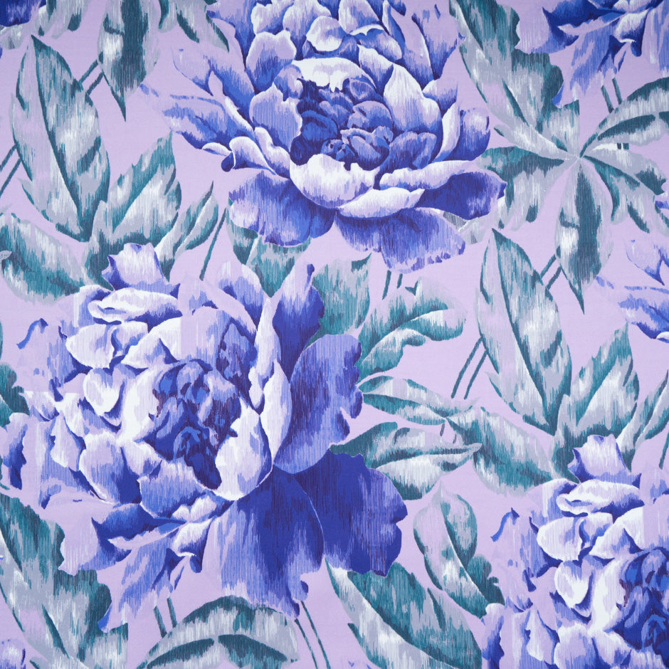 Blue Floral Printed Lilac Luxury Cotton