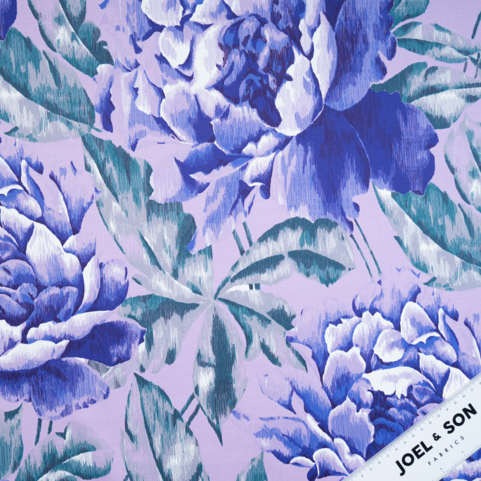 Blue Floral Printed Lilac Luxury Cotton