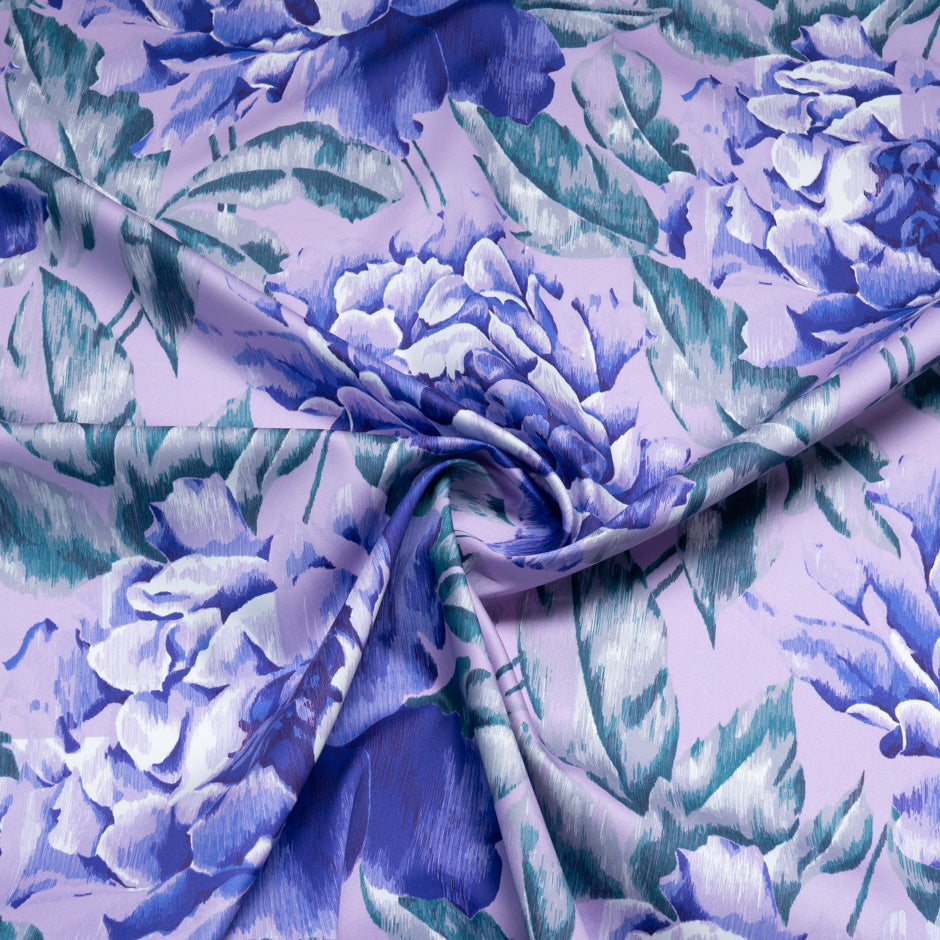 Blue Floral Printed Lilac Luxury Cotton