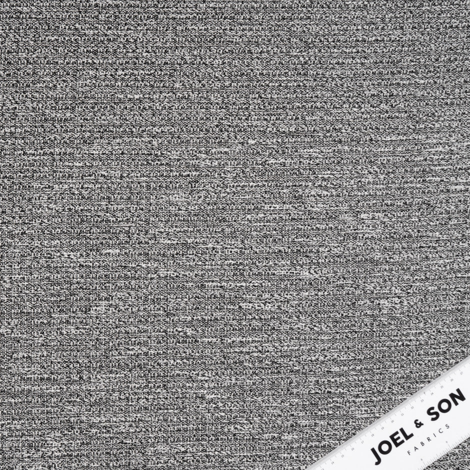Black & Ivory Metallic Cotton Blend Bouclé