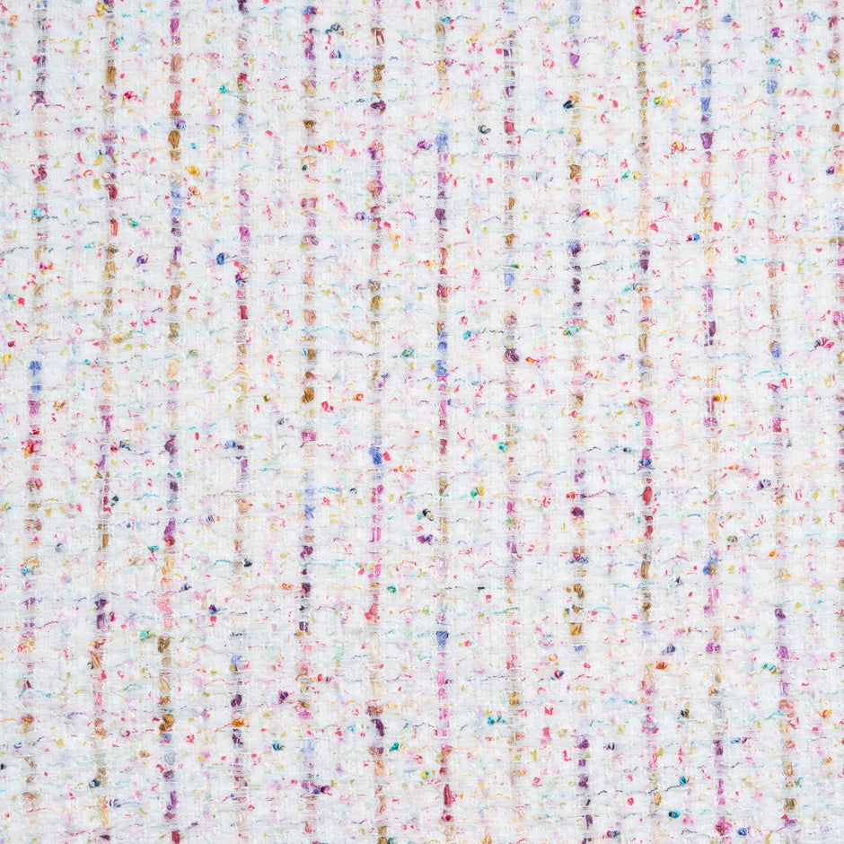 Multi-Coloured Wool & Cotton Blend Bouclé