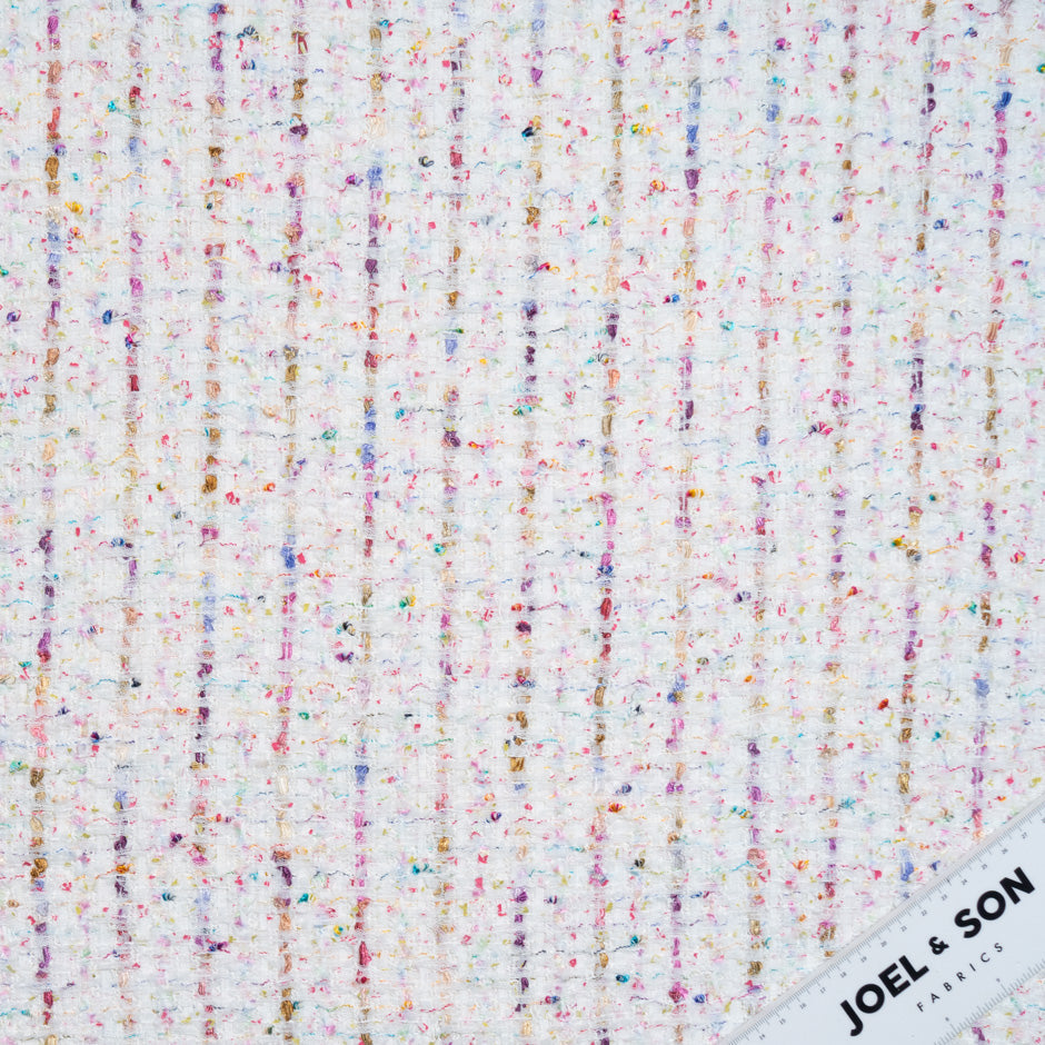 Multi-Coloured Wool & Cotton Blend Bouclé