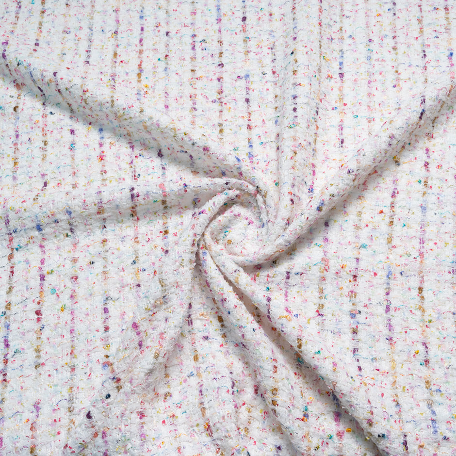 Multi-Coloured Wool & Cotton Blend Bouclé