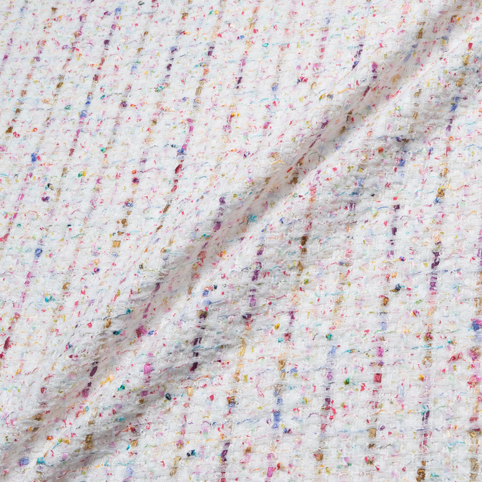 Multi-Coloured Wool & Cotton Blend Bouclé