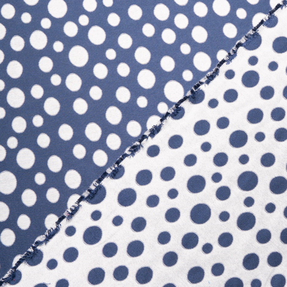 Blue & White Spotted Piqué