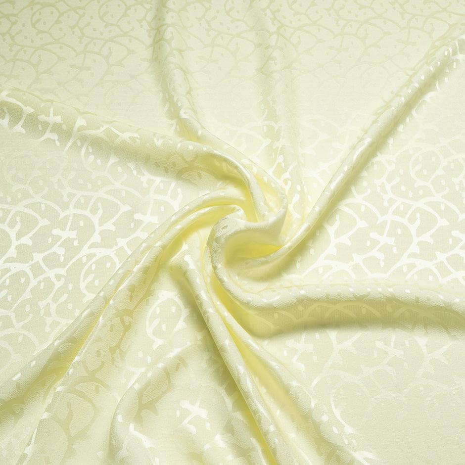 Lemon Sorbet Abstract Jacquard Pure Silk