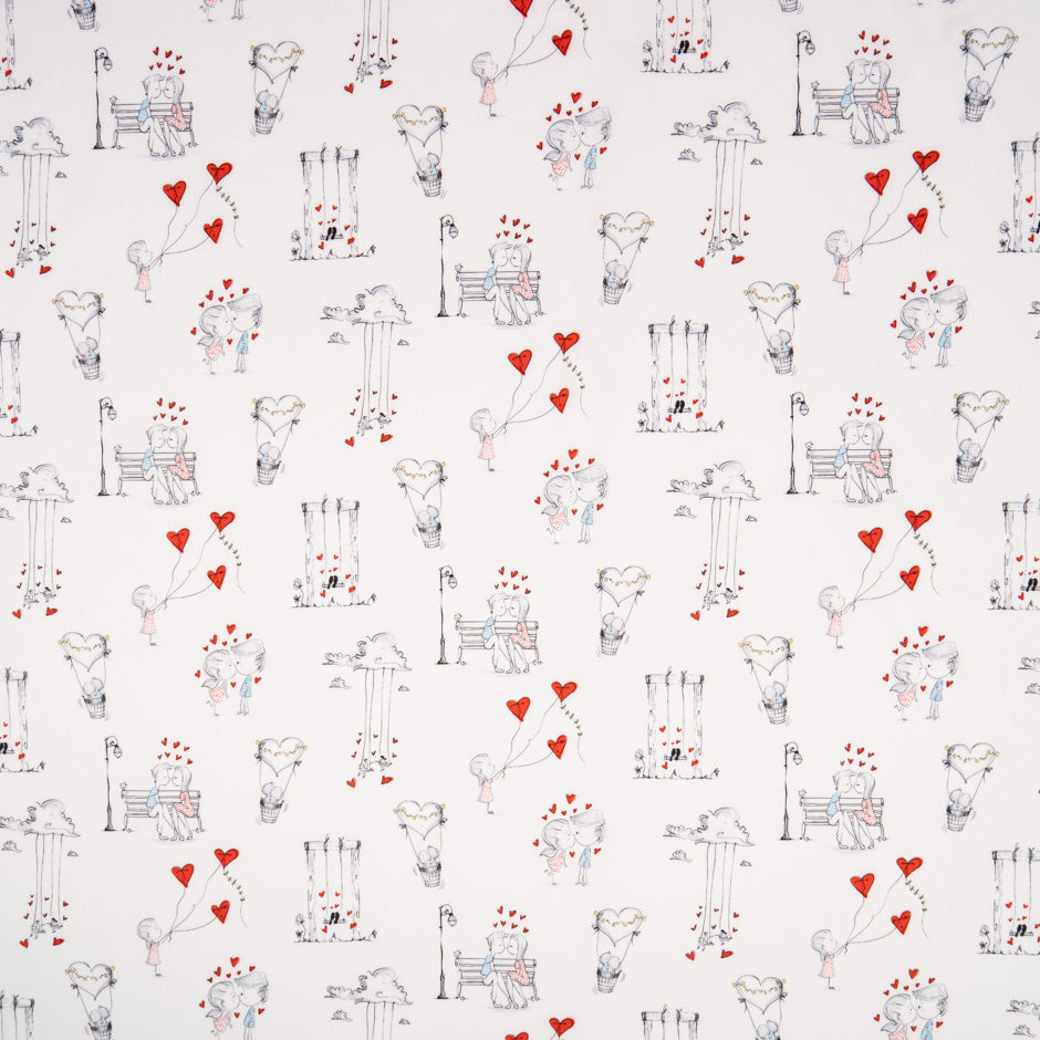 'Love' Printed White Pure Cotton