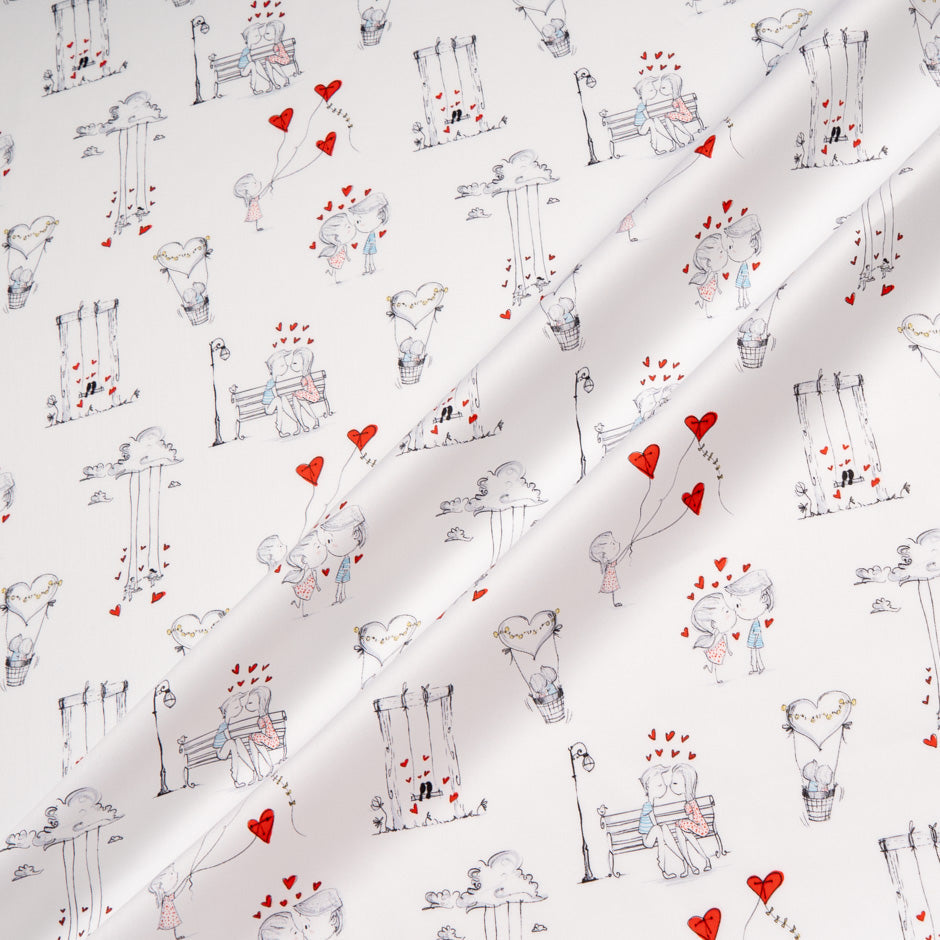'Love' Printed White Pure Cotton