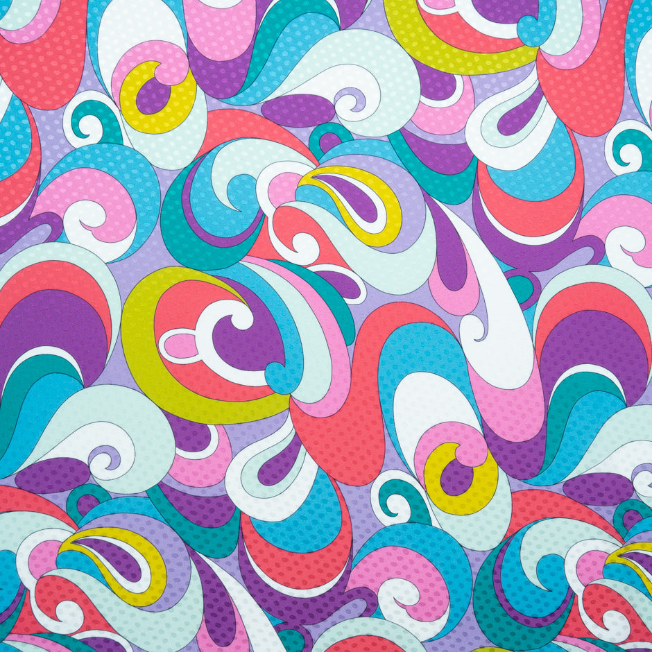 Multi-Coloured Geo Printed Silk Jacquard