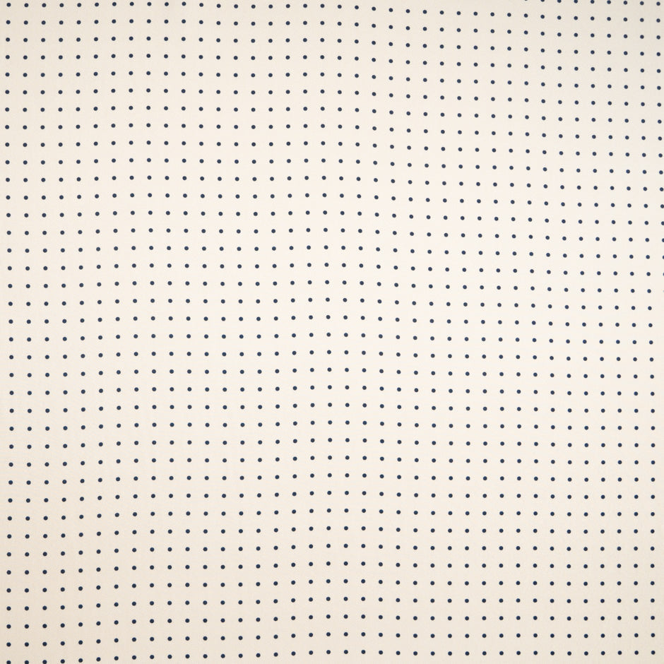 Mini Blue Spot Printed Vanilla Silk Twill