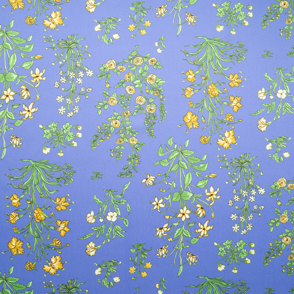 Dainty Floral Printed Deep Lavender Luxury Cotton