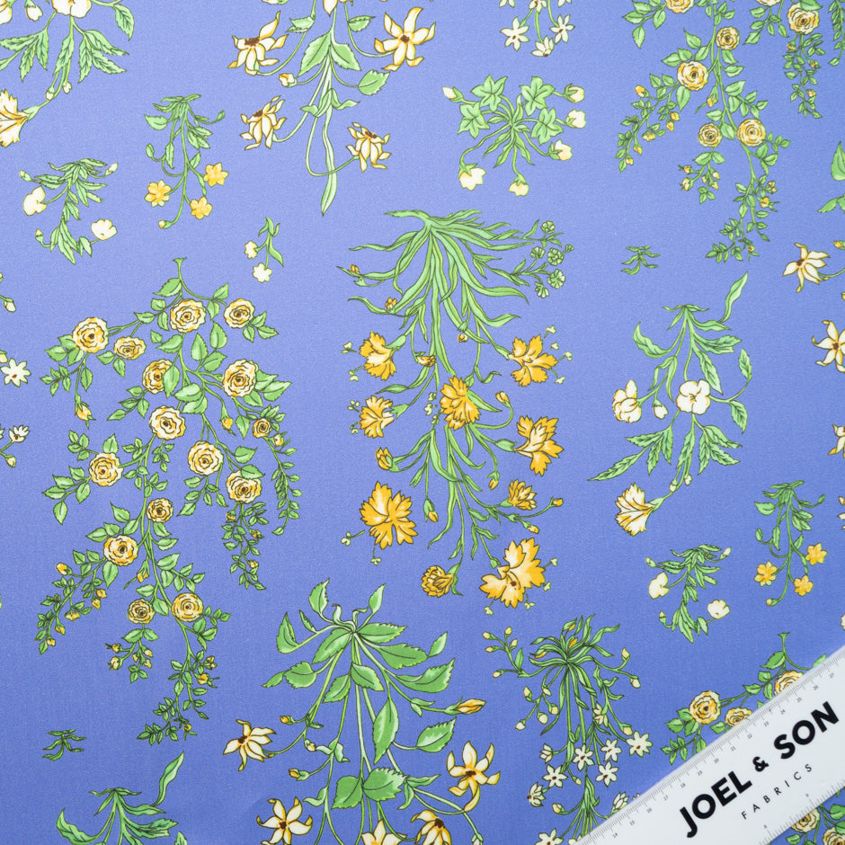 Dainty Floral Printed Deep Lavender Luxury Cotton