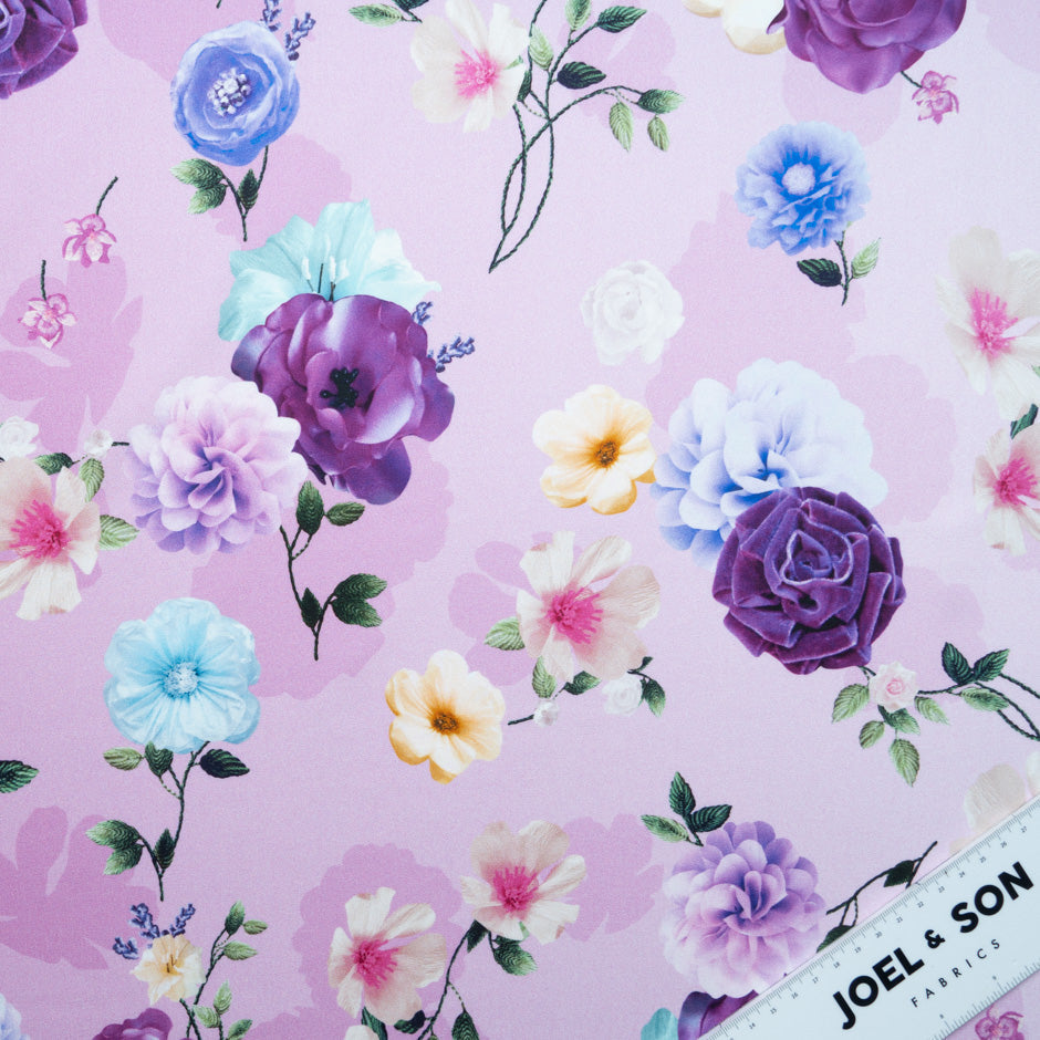 Floral Printed Lilac Luxury Cotton