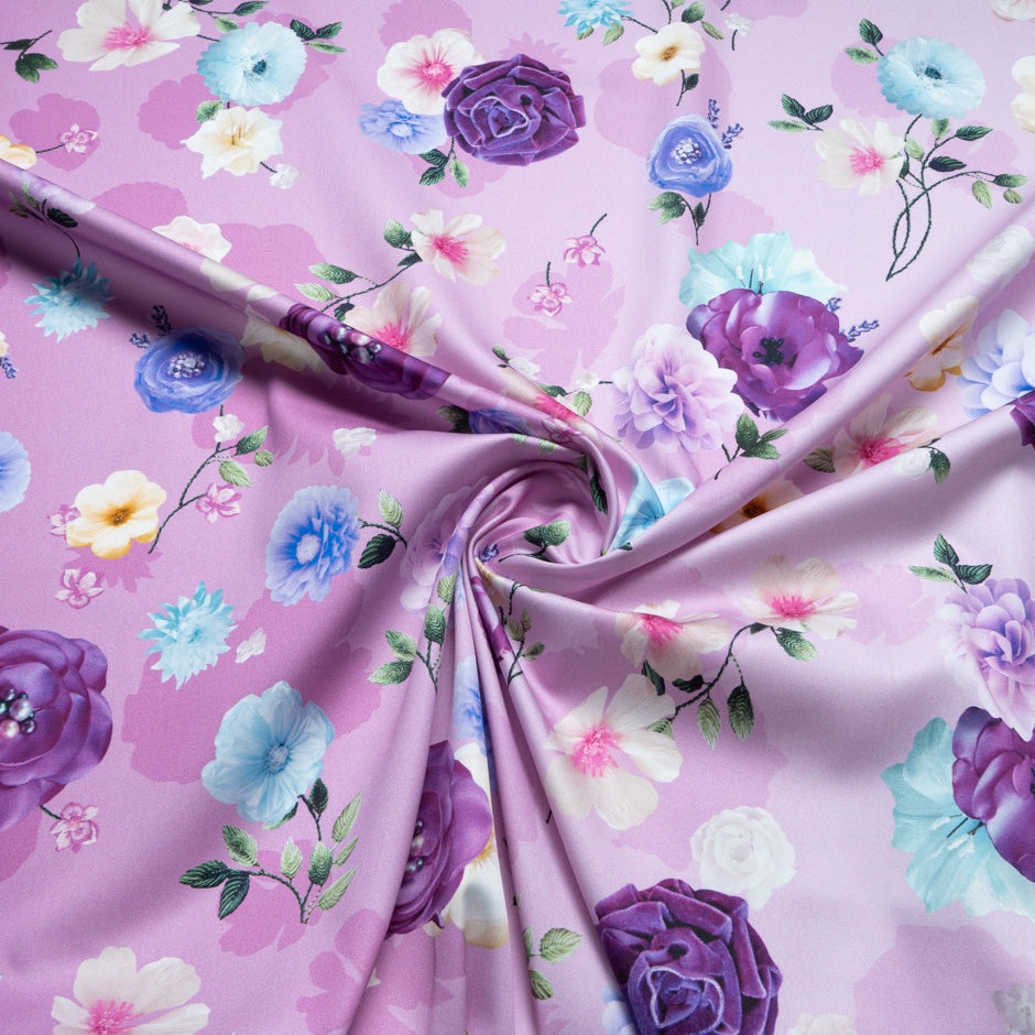 Floral Printed Lilac Luxury Cotton