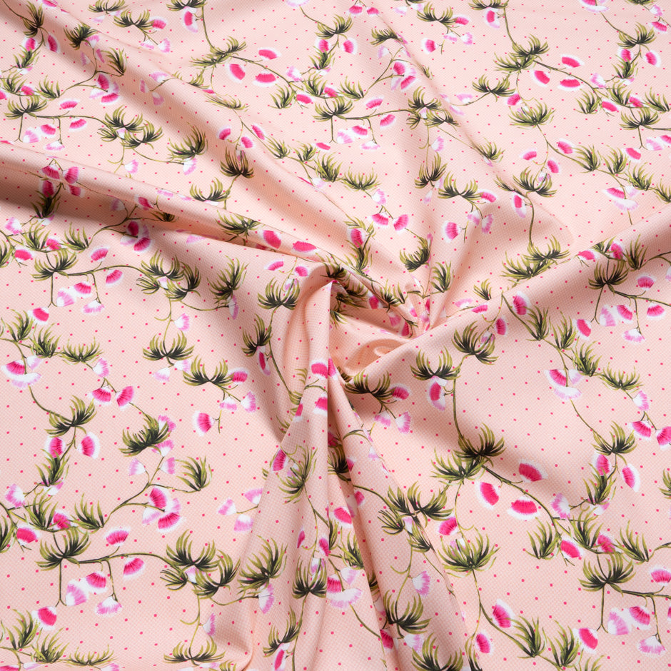 Delicate Pink Floral Printed Pure Cotton
