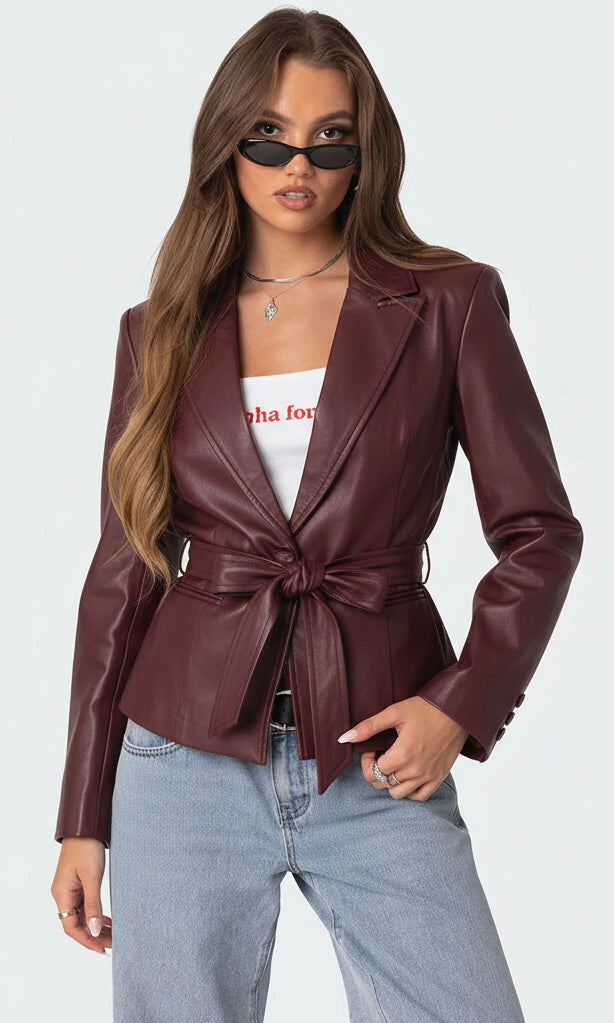 Burgundy jacket
