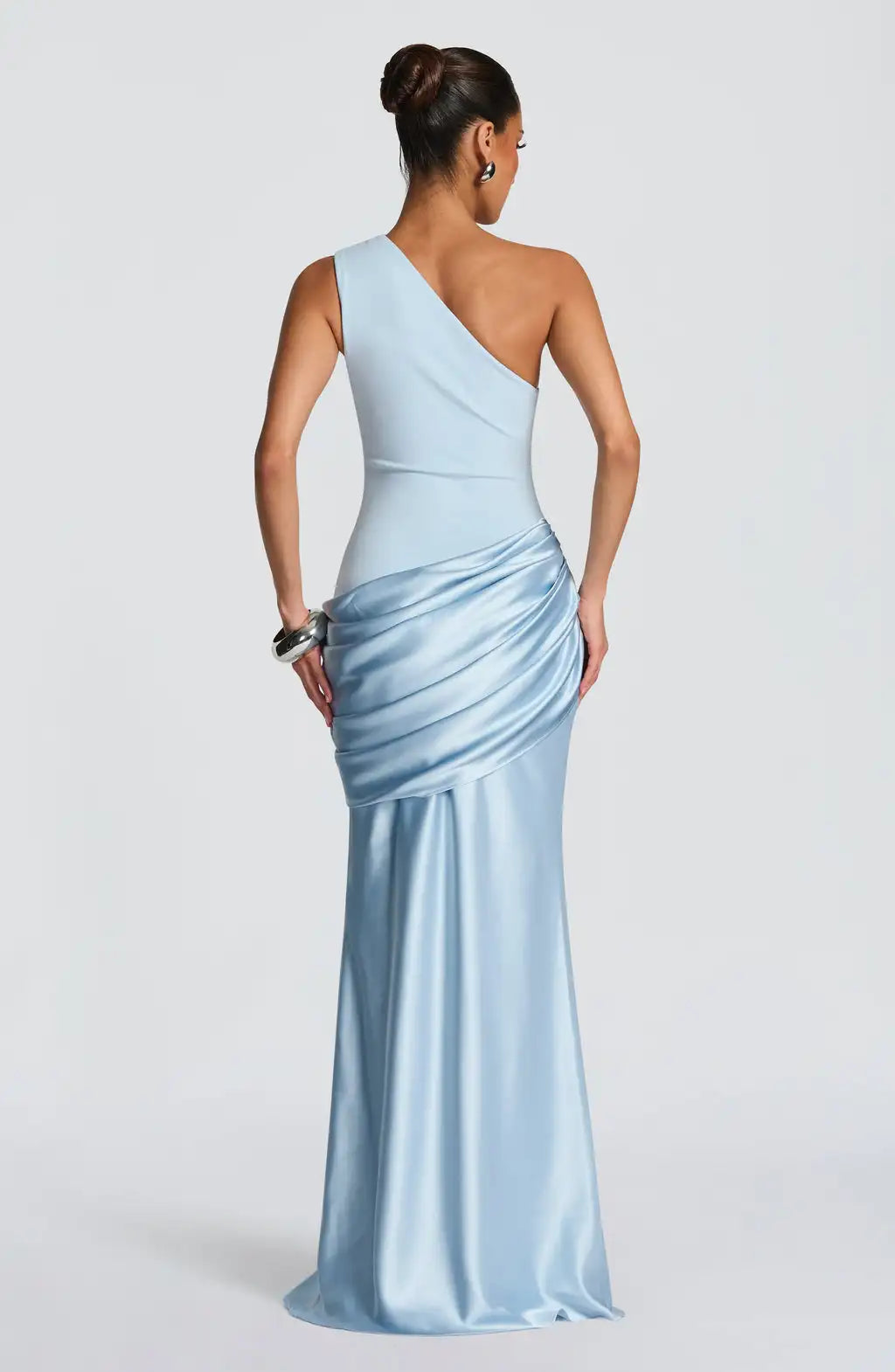 Sexy One-Shoulder Slim-Fit Pleated Dress