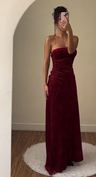 Sexy One-Shoulder Slim Fit High Slit Dress