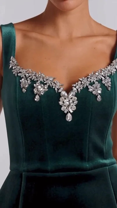 Sexy Rhinestone Elegant Mini Dress