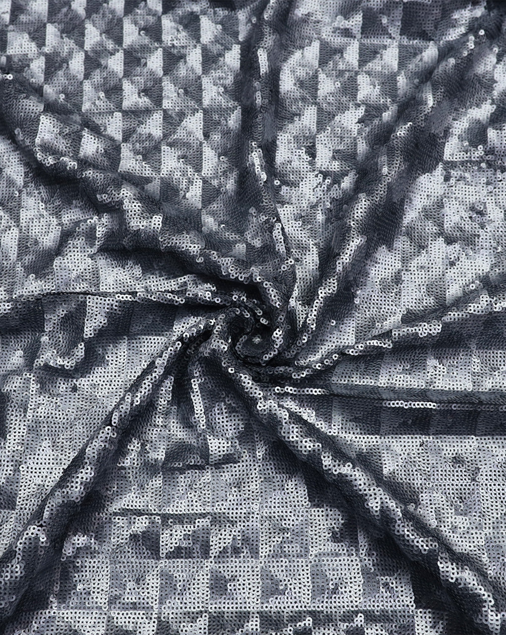 SILVER NET SEQUINS FABRIC