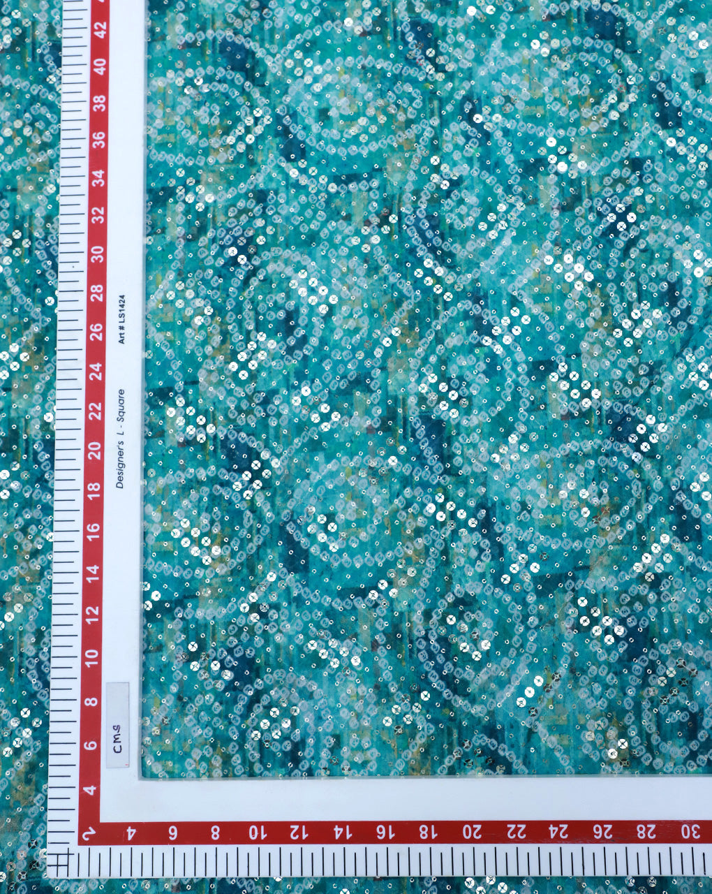 MULTICOLOR CHINON CHIFFON FABRIC WITH SEQUINS EMBROIDERY