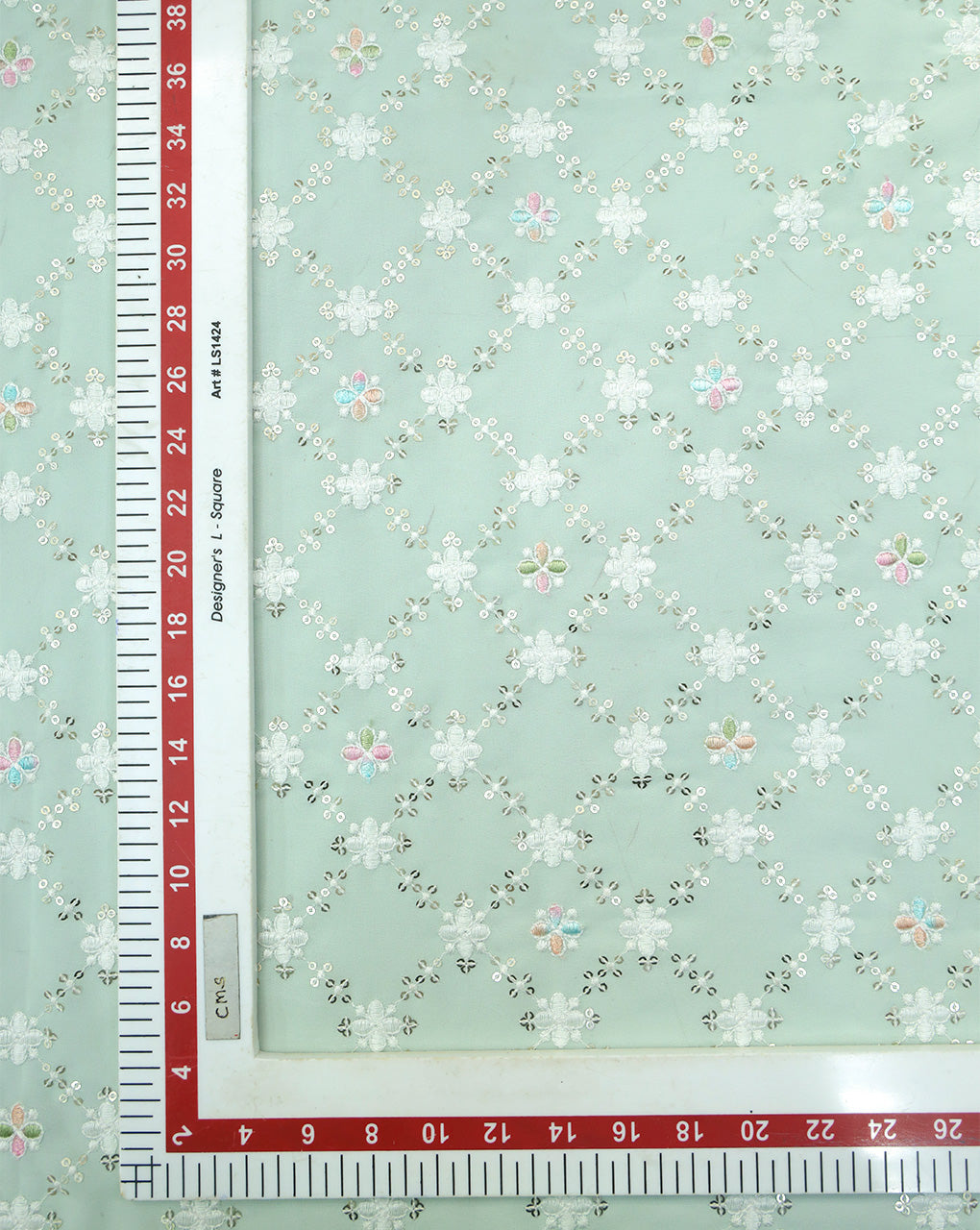 MULTICOLOR GEORGETTE SEQUINS EMBROIDERY FABRIC