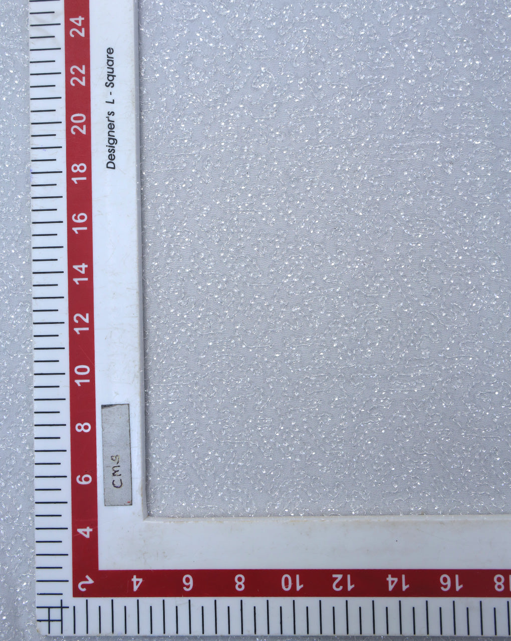 WHITE VISCOSE GEORGETTE SEQUINS EMBROIDERY FABRIC