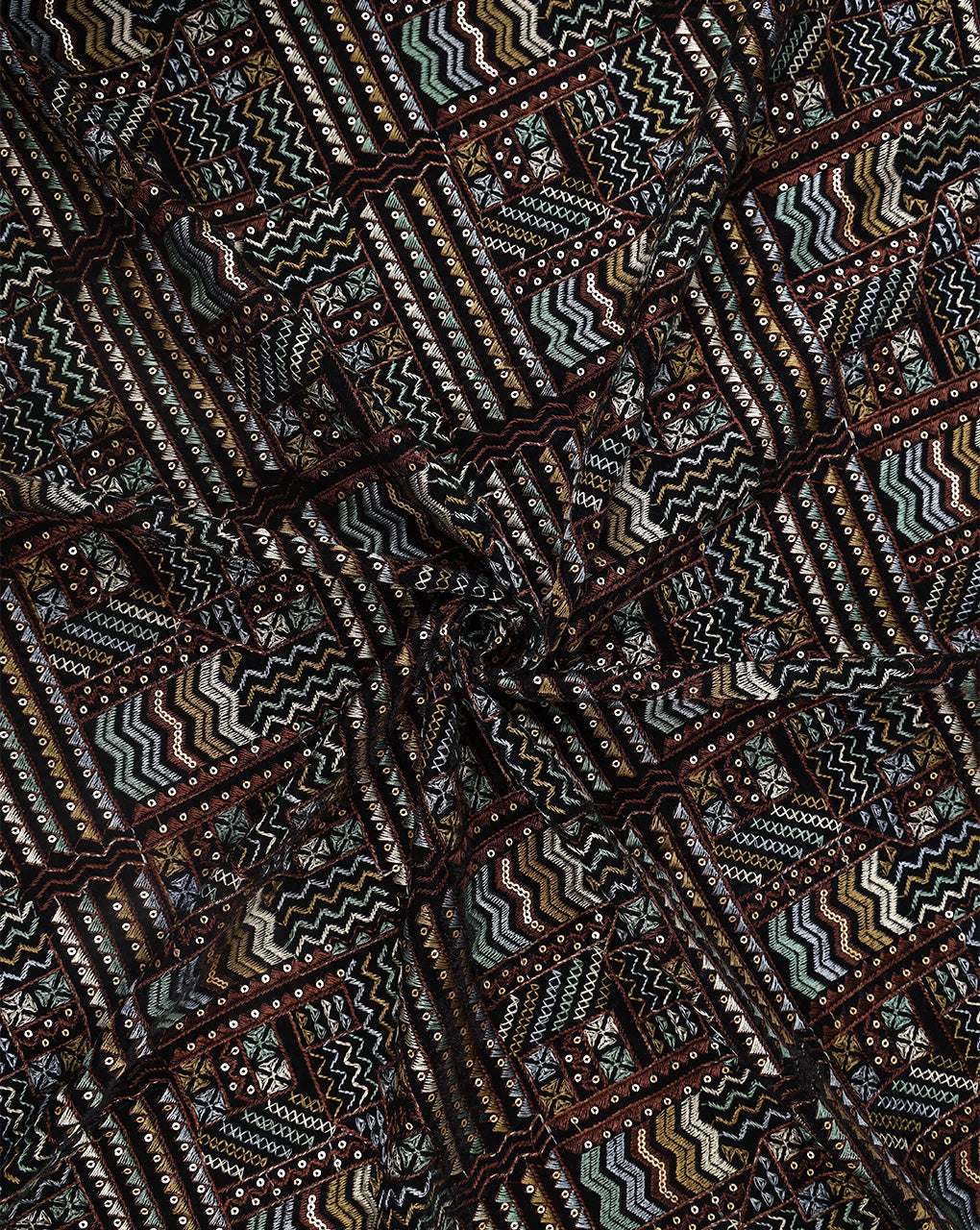 MULTICOLOR VELVET FABRIC WITH SEQUINS