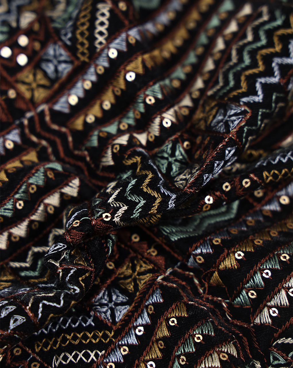 MULTICOLOR VELVET FABRIC WITH SEQUINS