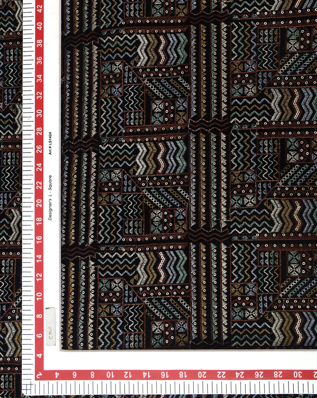MULTICOLOR VELVET FABRIC WITH SEQUINS