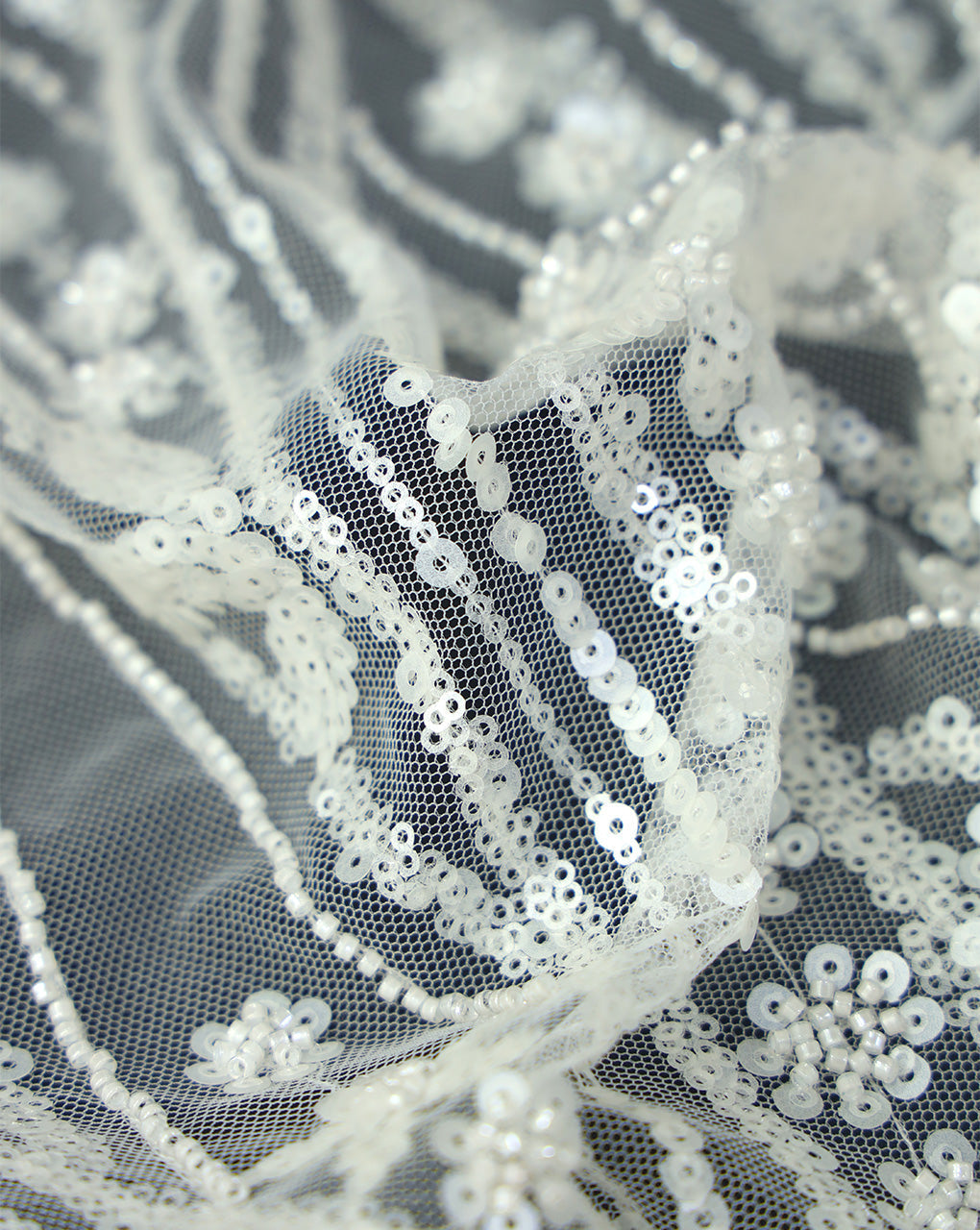 POLYESTER NET SEQUINS FABRIC