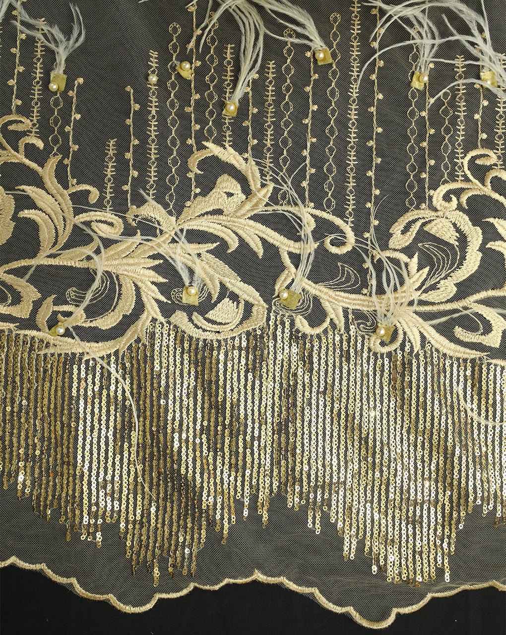 POLYESTER NET SEQUINS FABRIC