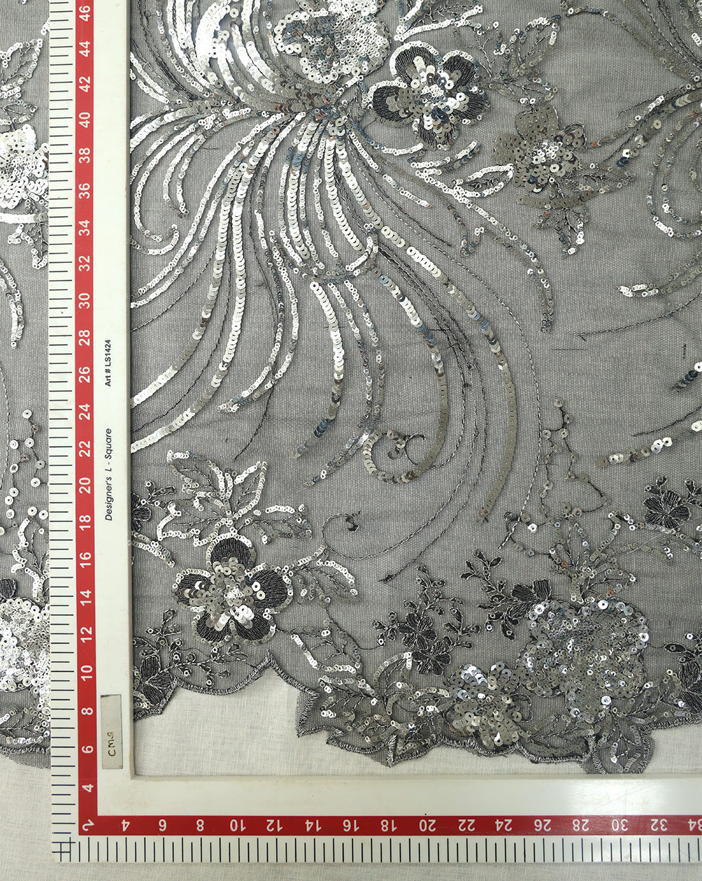 POLYESTER NET SEQUINS FABRIC