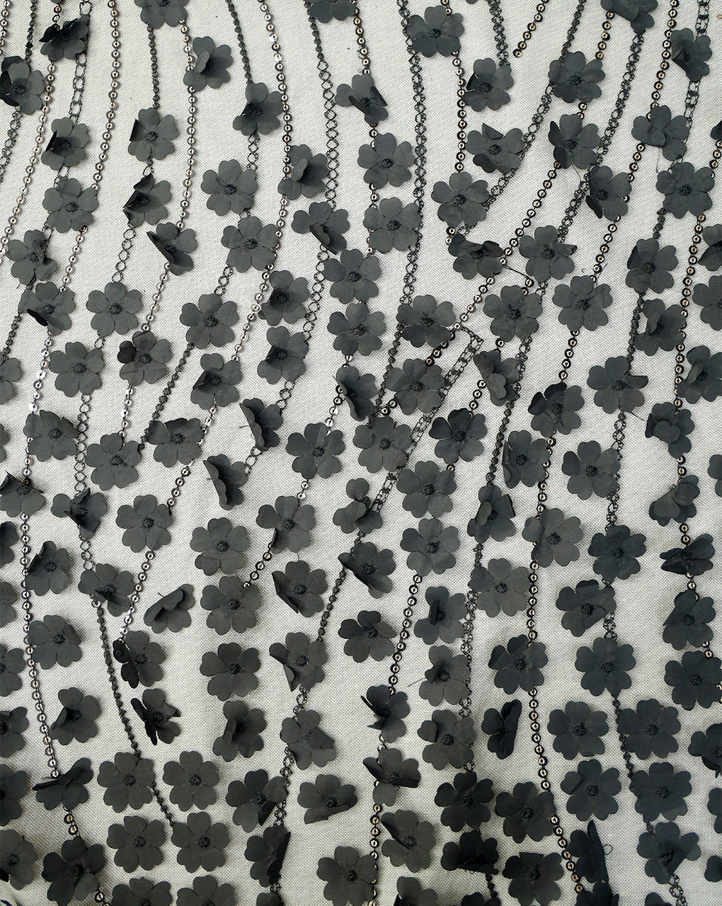 POLYESTER NET SEQUINS FABRIC