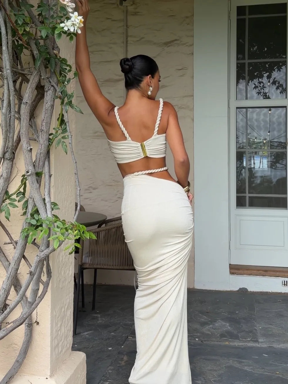 Sexy Thick Rope Solid Color Classical Holy Dress