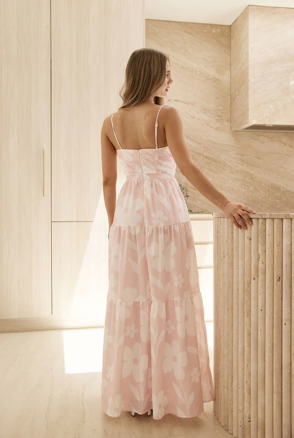 Sexy Sling Deep V Strap Printed Dress