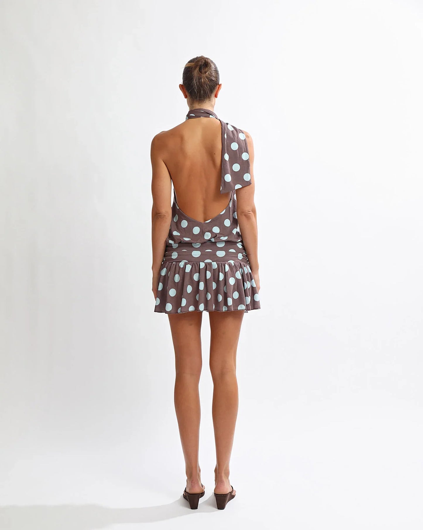 Sexy Halter Polka Dot Mini Skirt