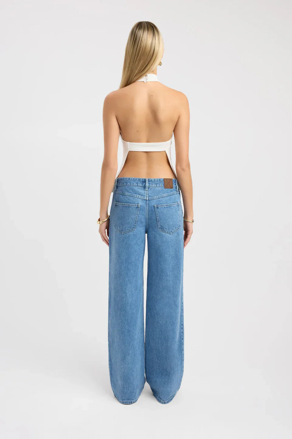 Nova High-Neck Backless Top