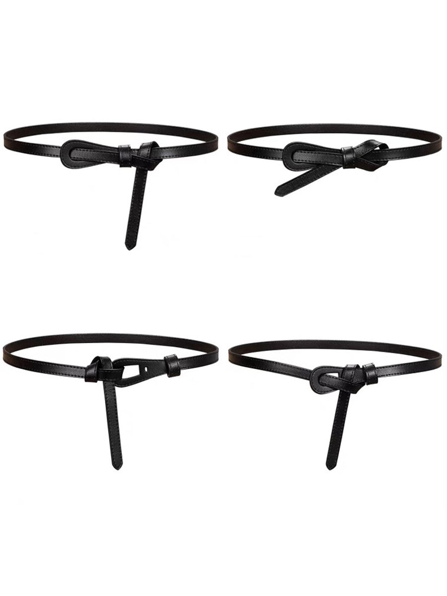 Women's Fashionable Imitation Leather Thin Belt