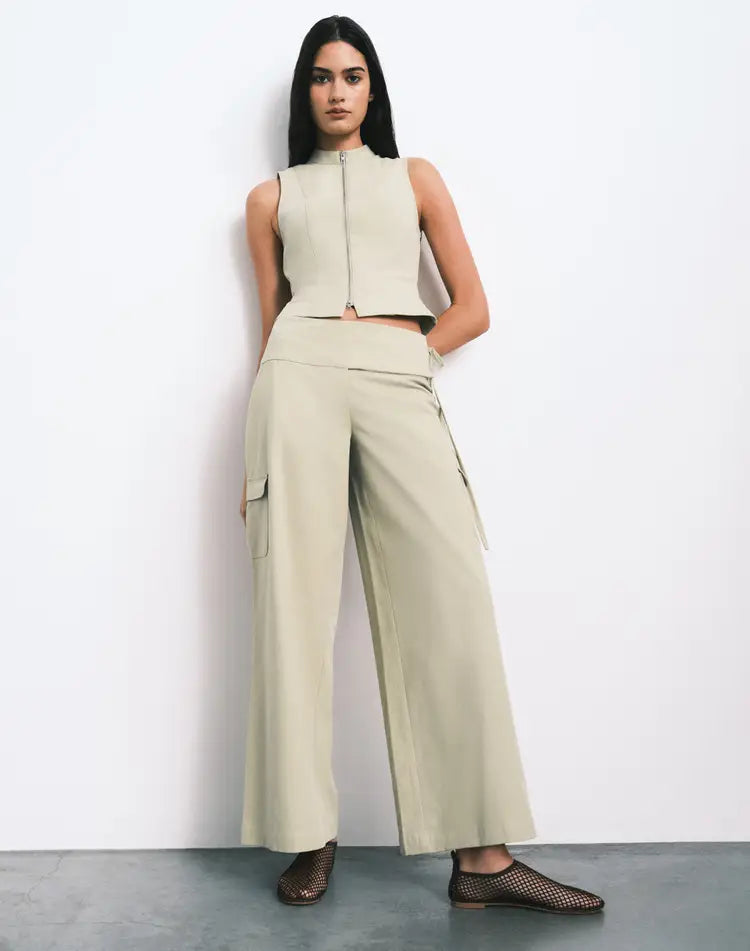 Low Rise Tie Cargo Pant