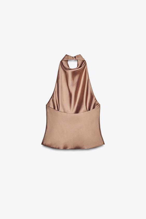 Rosewood Glow Halter Top